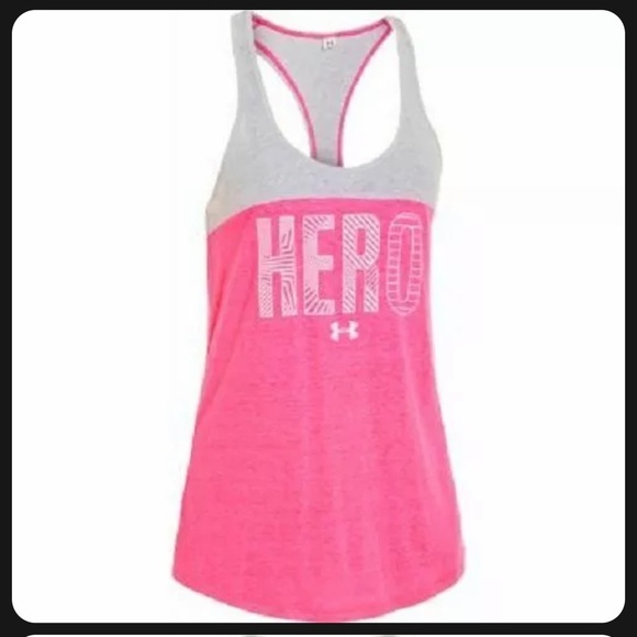 UNDER ARMOUR Breast Cancer “HERO” Racerback HeatGear Tank - Picture 9 of 9
